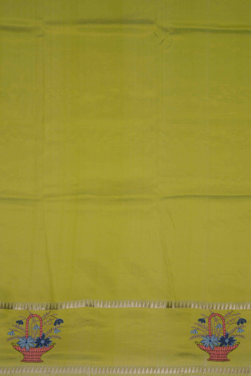 Image of Mangalgiri Silk Embroidery Saree